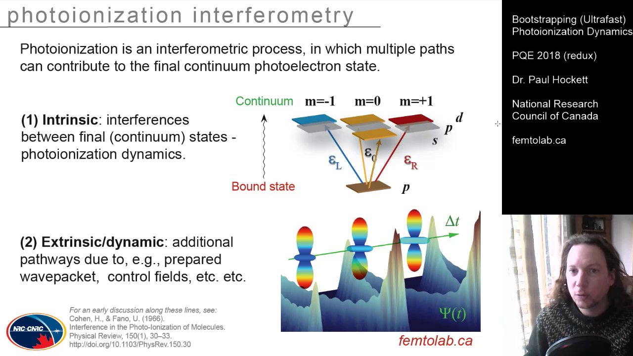 Bootstrapping (Ultrafast) Photoionization Dynamics – PQE 2018 (extended) video